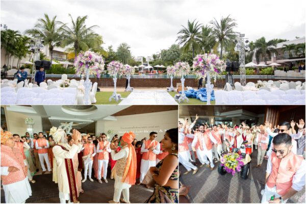 indian wedding at Sheraton huahin resort and spa Thailand