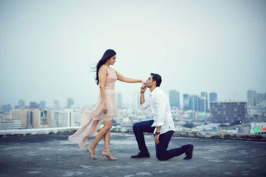 rooftop Marriage proposal photographer thailand