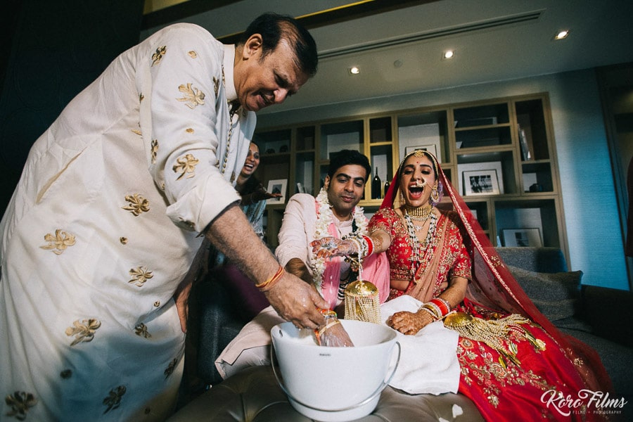 Indian wedding Ring Fishing Ring Rasam Game