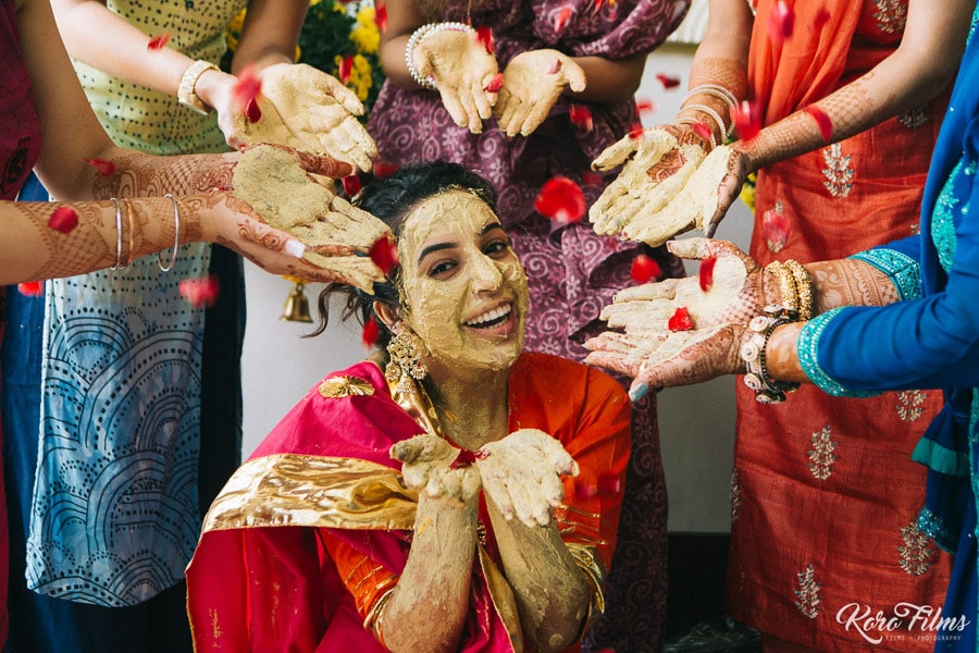 Indian wedding Vatna Haldi ceremony