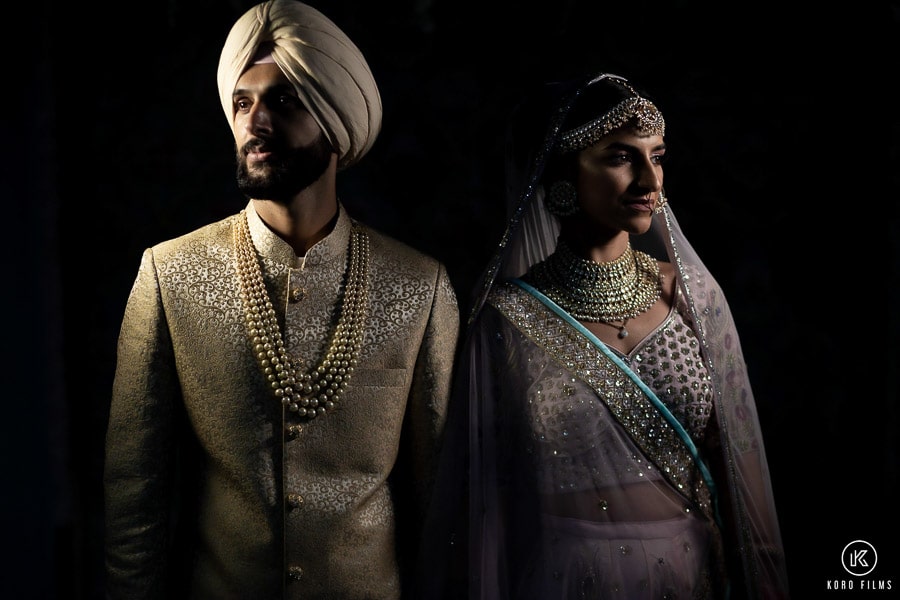 Indian wedding Portrait Groom&bride