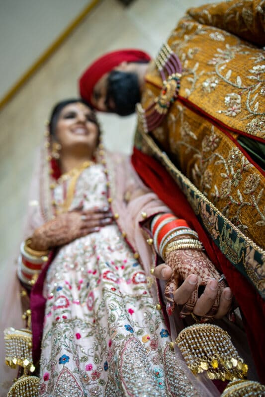 Indian wedding hold one's hands Groom&bride