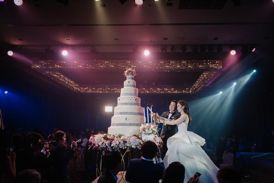 Wedding Reception Cake cutting ceremony