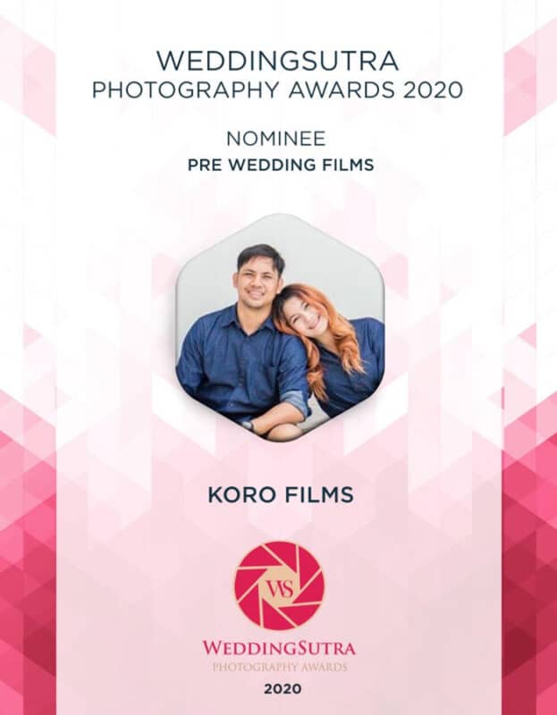 WeddingSutra Photography Awards 2020 Shortlist Pre Wedding Films KORO FILMS